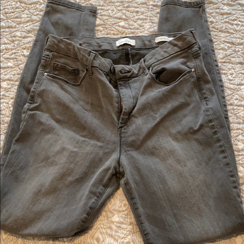 Black/grey skinny jeans